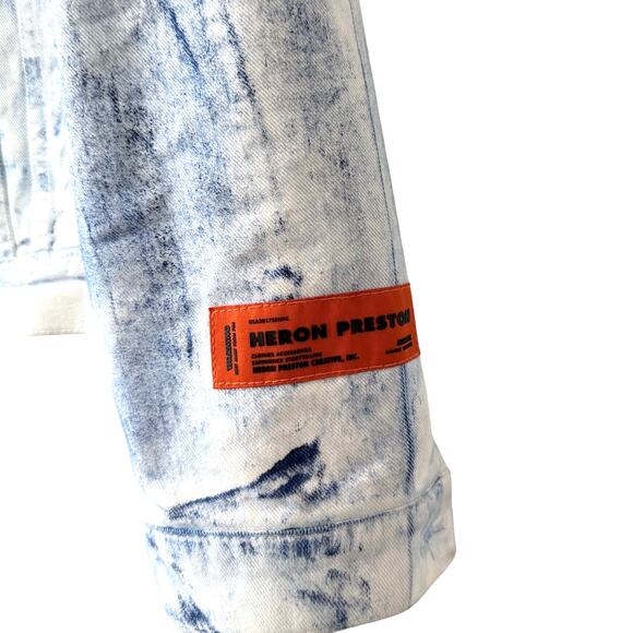 HERON PRESTON: Men's Overdyed Button Up Denim Jacket - S - Picture 3 of 13